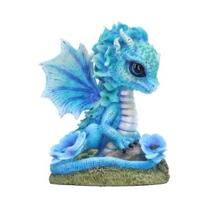 Blue Poppy Flower Dragon 11cm