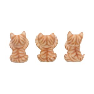 Three Wise Ginger Cats 8.5cm
